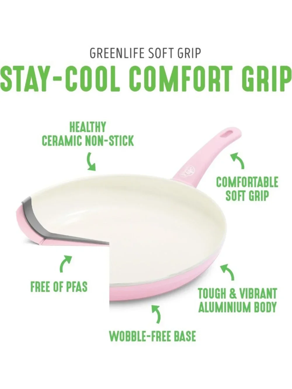 Ceramic Nonstick 6QT Stockpot with Glass Lid, PFAS-Free, Dishwasher Safe, Pink